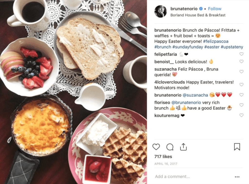 bed and breakfast on instagram